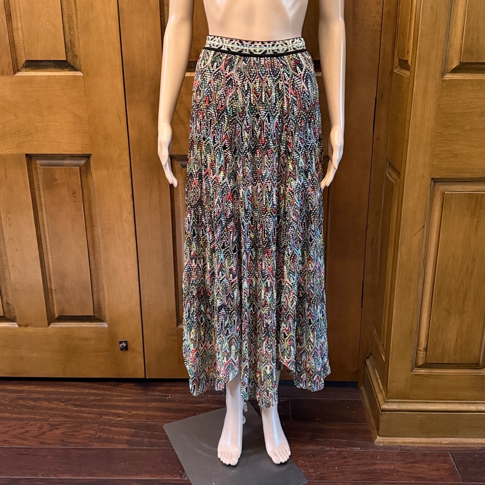 Missoni Knit Maxi A-Line Skirt with Multicolor Pattern
37” L
13.5” across